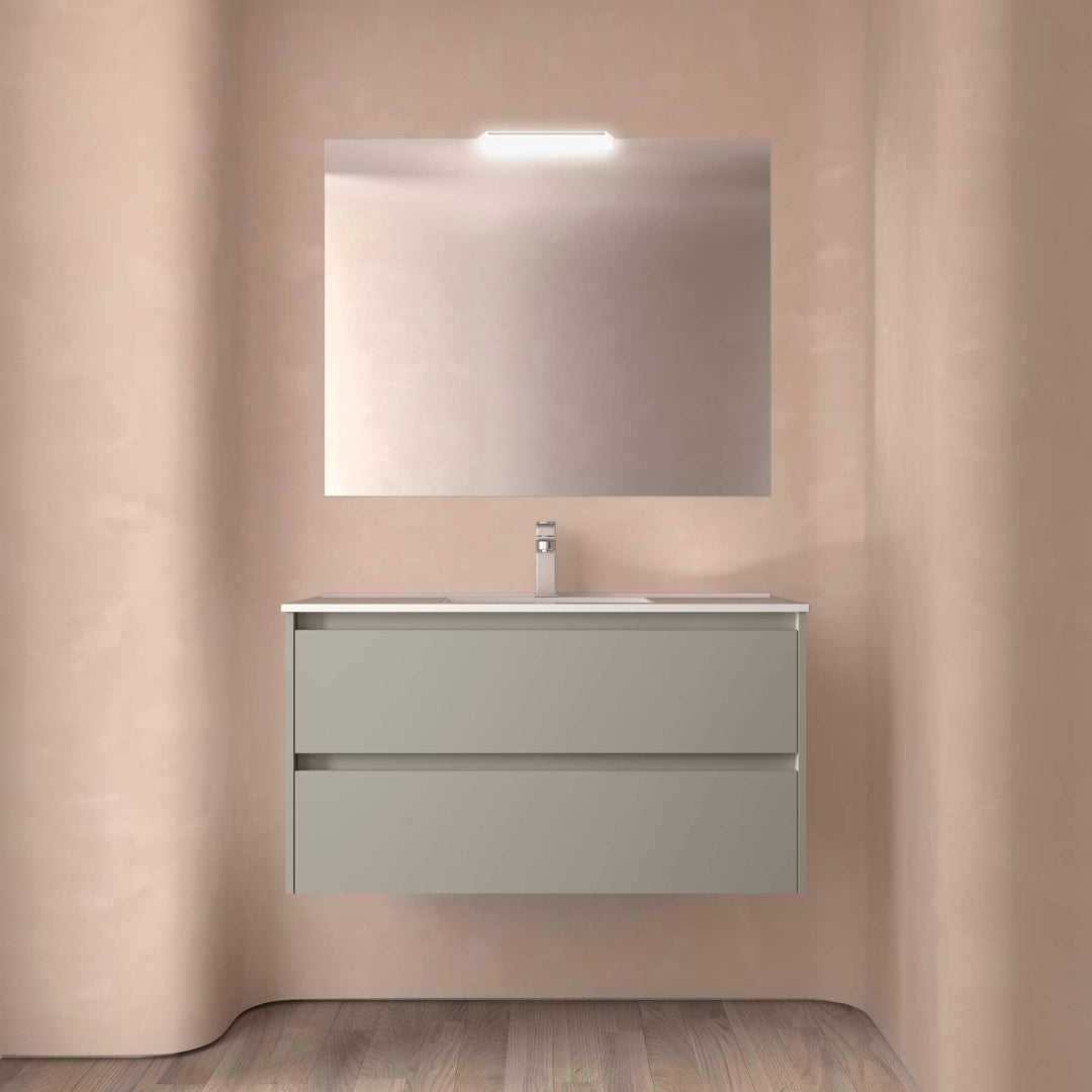 Salgar sg107744f7264f93b0a4c2 SALGAR IMAGES AND SHEETS/01 Product Images/Bathroom Furniture/118450 Noja Wall Hung Vanity Unit with 2 Drawers, Basin & Mirror - Grey Satin/01.jpg