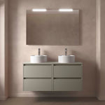 Load image into Gallery viewer, Salgar sg154197a5ae0a191d5d13 SALGAR IMAGES AND SHEETS/01 Product Images/Bathroom Furniture/118510 Noja Wall Hung Vanity Unit with 4 Drawers &amp; Worktop - Grey Satin/01.jpg
