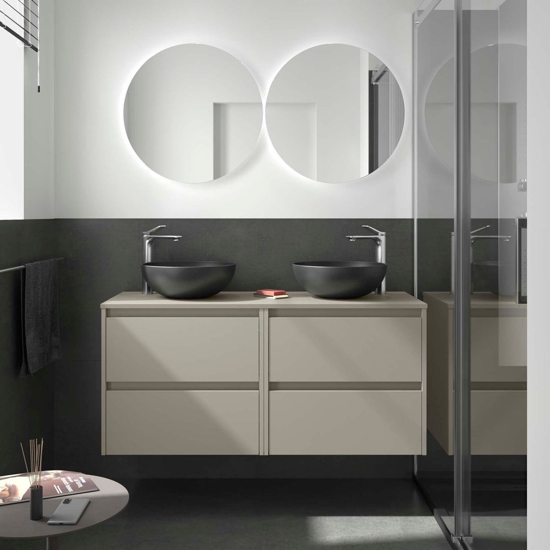 Salgar sg15775a4559af874f1e64 SALGAR IMAGES AND SHEETS/01 Product Images/Bathroom Furniture/118511 Noja Wall Hung Vanity Unit with 4 Drawers & Worktop - Grey Satin/01.jpg