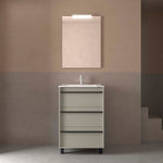 Load image into Gallery viewer, Salgar sg18d2833d49de1d34b050 SALGAR IMAGES AND SHEETS/01 Product Images/Bathroom Furniture/118001 Attila Floor Standing Vanity Unit with 3 Drawers &amp; Basin - Grey Satin/01.jpg
