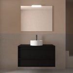Load image into Gallery viewer, Salgar sg19e1f8177dea19a0b6ef SALGAR IMAGES AND SHEETS/01 Product Images/Bathroom Furniture/104965 Attila Wall Hung Vanity Unit with Worktop - Black Satin/01.jpg
