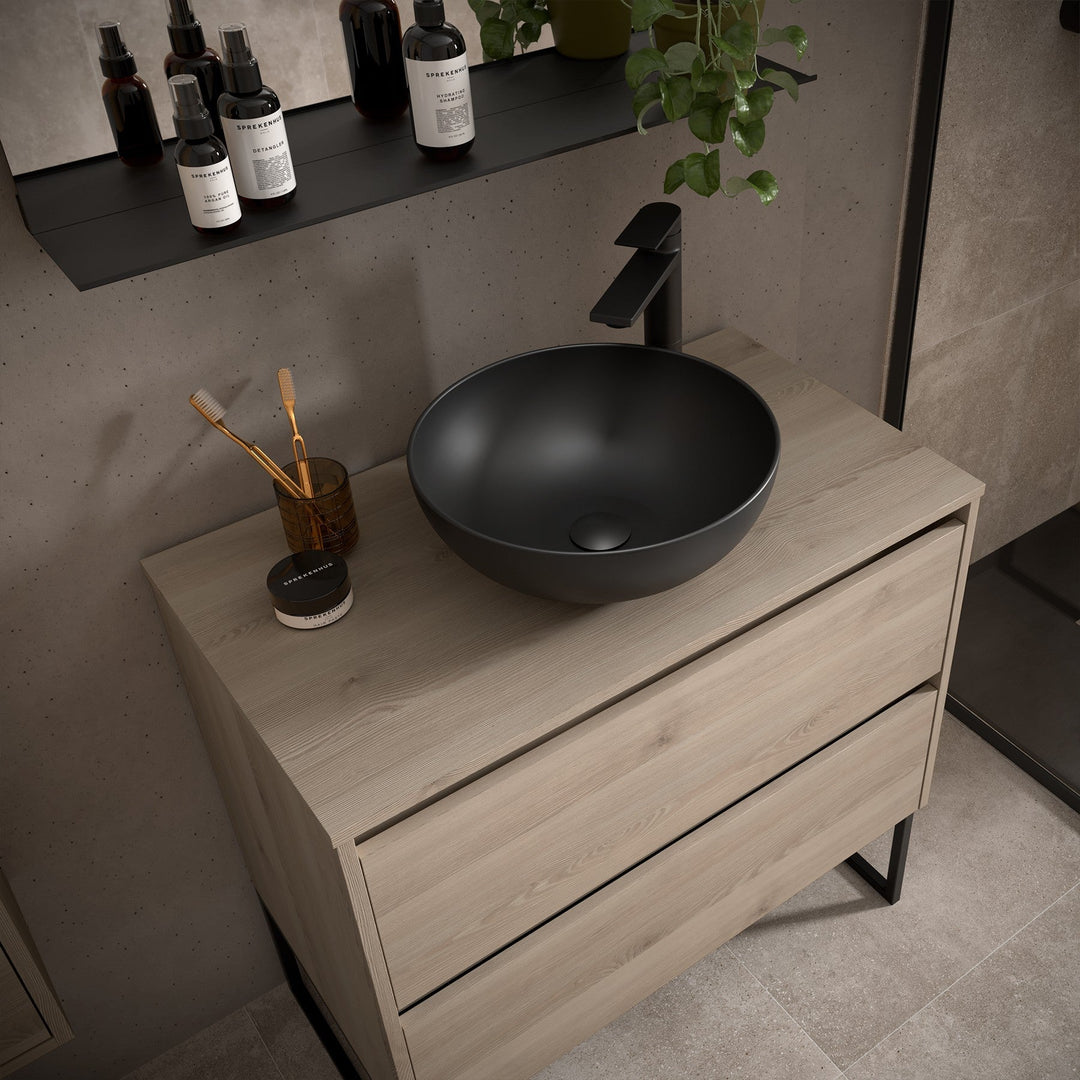 Salgar sg1c46e871434ef8b5f21c SALGAR IMAGES AND SHEETS/01 Product Images/Bathroom Furniture/105477 Noja Wall Hung Vanity Unit with 2 Drawers & Worktop - Natural/03.jpg