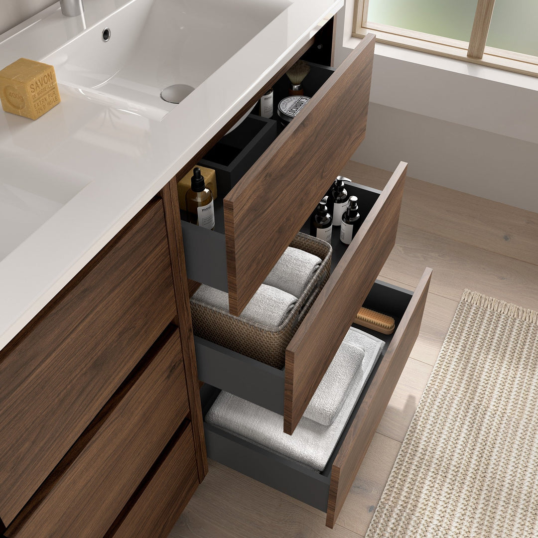 Salgar sg1f29bc8cb2c2a404a9cf SALGAR IMAGES AND SHEETS/01 Product Images/Bathroom Furniture/113351 Noja Floor Standing Vanity Unit with 6 Drawers, Basin & Mirror - Walnut Maya/02.jpg