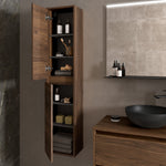 Load image into Gallery viewer, Salgar sg2001482676e622b6eabb SALGAR IMAGES AND SHEETS/01 Product Images/Bathroom Furniture/104368 Noja Tall Unit - Walnut Maya/03.jpg
