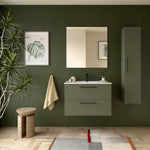 Load image into Gallery viewer, Salgar sg20c287b892ea25e94301 SALGAR IMAGES AND SHEETS/01 Product Images/Bathroom Furniture/118049 Silane Wall Hung Vanity Unit with 2 Drawers &amp; Basin - Green Satin/01.jpg
