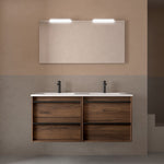 Load image into Gallery viewer, Salgar sg23066e56b622839c03b8 SALGAR IMAGES AND SHEETS/01 Product Images/Bathroom Furniture/104738 Attila Wall Hung Vanity Unit with 4 Drawers &amp; Basin - Walnut Maya/01.jpg
