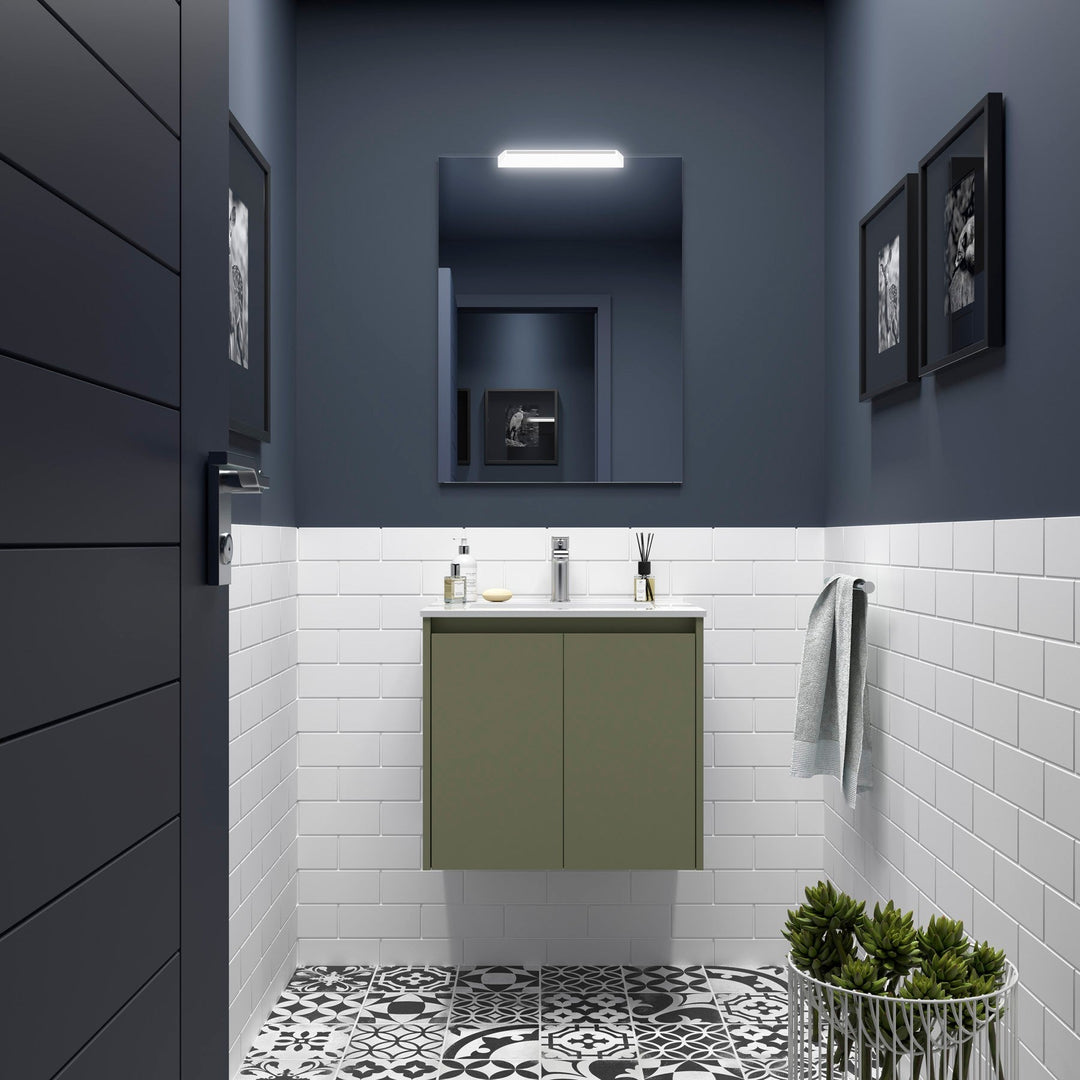 Salgar sg23411ccb413ab13b4fdd SALGAR IMAGES AND SHEETS/01 Product Images/Bathroom Furniture/113088 Noja Wall Hung Vanity Unit with 2 Doors, Basin & Mirror - Green Satin/01.jpg