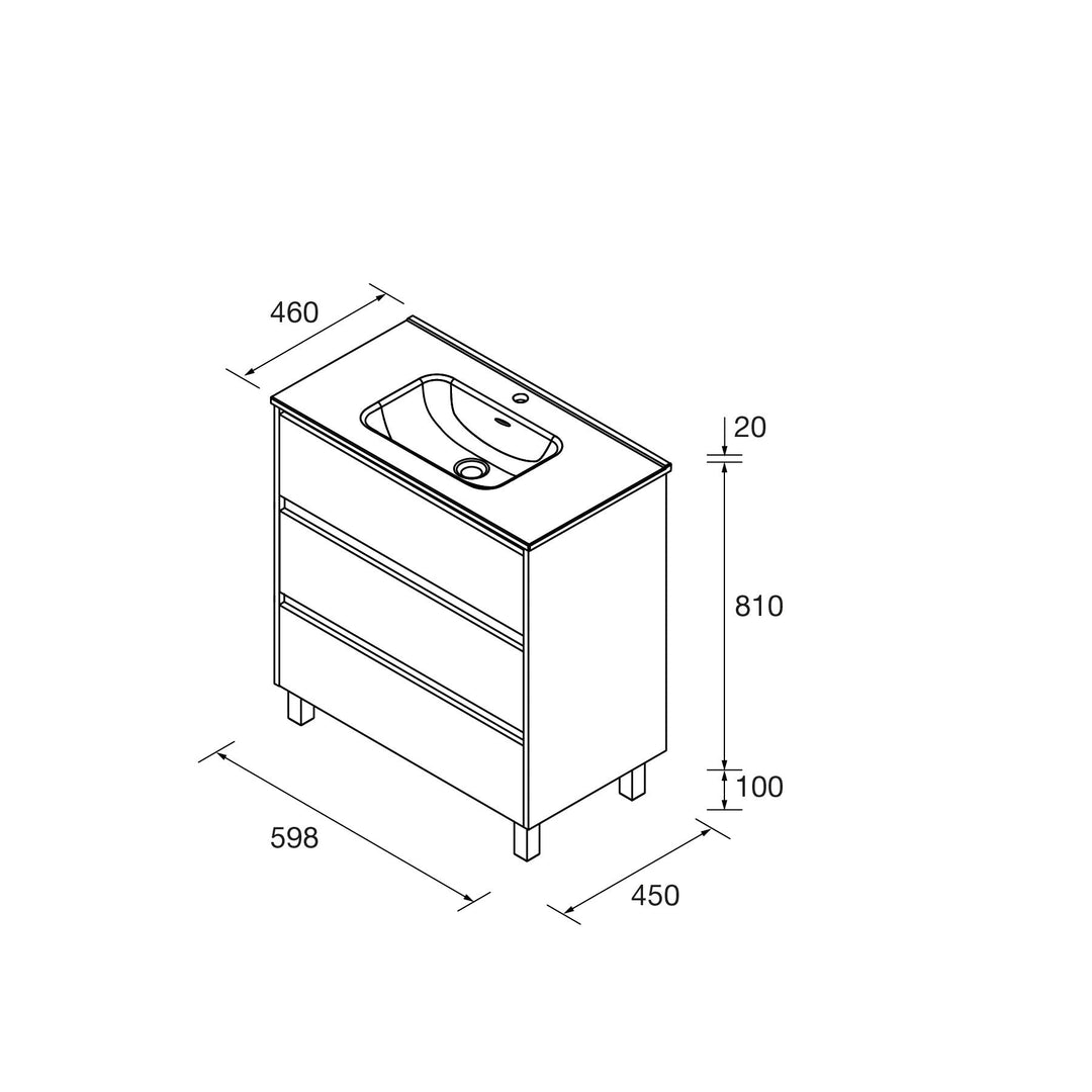 Salgar sg25051b1ccb4ed2ae048d SALGAR IMAGES AND SHEETS/01 Product Images/Bathroom Furniture/118472 Noja Floor Standing Vanity Unit with 3 Drawers & Basin - Grey Satin/02.jpg