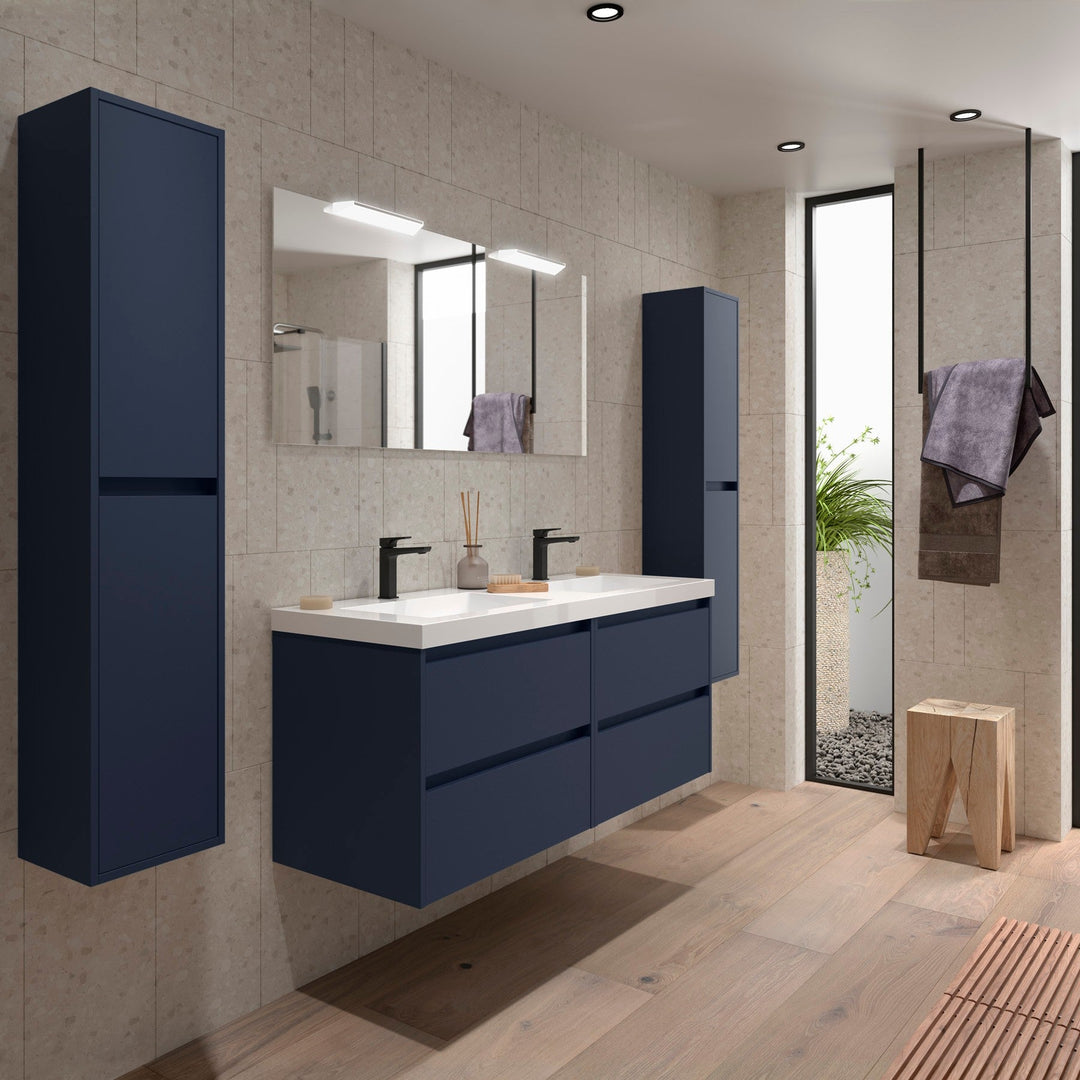 Salgar sg25b999f1d4b2fef251e2 SALGAR IMAGES AND SHEETS/01 Product Images/Bathroom Furniture/106181 Noja Wall Hung Vanity Unit with 4 Drawers & Basin - Blue Satin/01.jpg