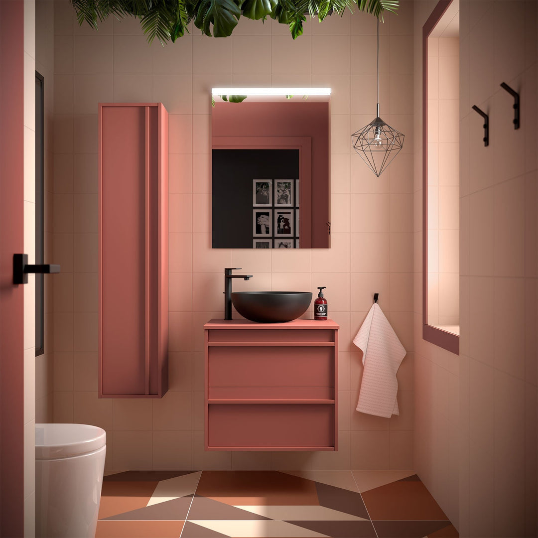 Salgar sg263ae67918c837a741a6 SALGAR IMAGES AND SHEETS/01 Product Images/Bathroom Furniture/104942 Attila Wall Hung Vanity Unit with Worktop - Red Satin/02.jpg