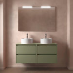 Load image into Gallery viewer, Salgar sg267ba9f38ff01758797c SALGAR IMAGES AND SHEETS/01 Product Images/Bathroom Furniture/105520 Noja Wall Hung Vanity Unit with 4 Drawers &amp; Worktop - Green Satin/01.jpg
