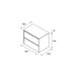 Load image into Gallery viewer, Salgar sg26a790399acb85b2d3ac SALGAR IMAGES AND SHEETS/01 Product Images/Bathroom Furniture/118508 Noja Wall Hung Vanity Unit with 2 Drawers &amp; Worktop - Grey Satin/02.jpg
