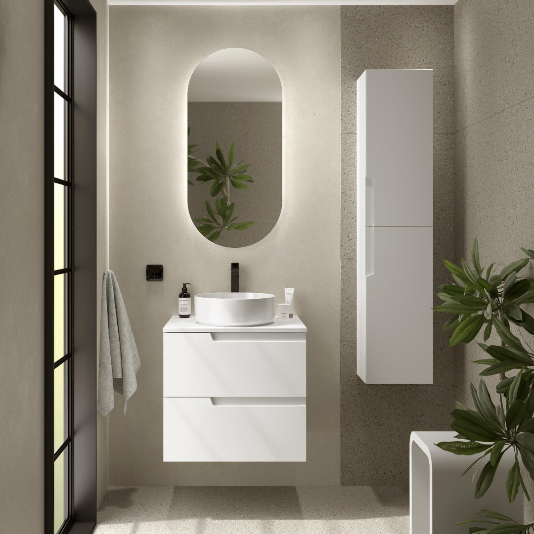 Salgar sg2734a4e870e6c3931851 SALGAR IMAGES AND SHEETS/01 Product Images/Bathroom Furniture/111804 Vima Wall Hung Vanity Unit with 2 Drawers & Worktop - White Satin/01.jpg