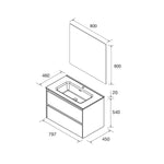 Load image into Gallery viewer, Salgar sg29ecc69485416fa73c63 SALGAR IMAGES AND SHEETS/01 Product Images/Bathroom Furniture/113193 Noja Wall Hung Vanity Unit with 2 Drawers, Basin &amp; Mirror - Africa Oak/02.jpg
