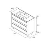 Load image into Gallery viewer, Salgar sg30730d8ecf17f56f19cf SALGAR IMAGES AND SHEETS/01 Product Images/Bathroom Furniture/105123 Attila Floor Standing Vanity Unit with 3 Drawers &amp; Basin - Green Satin/02.jpg
