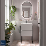 Load image into Gallery viewer, Salgar sg30bc5fd5e889e2eec315 SALGAR IMAGES AND SHEETS/01 Product Images/Bathroom Furniture/96677 Fussion Line D40 Wall Hung Vanity Unit with 2 Drawers - Gloss White/01.jpg
