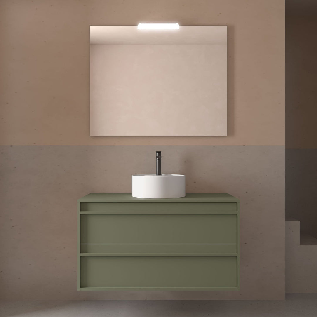 Salgar sg3145398be9c7b972f3b7 SALGAR IMAGES AND SHEETS/01 Product Images/Bathroom Furniture/104967 Attila Wall Hung Vanity Unit with Worktop - Green Satin/01.jpg