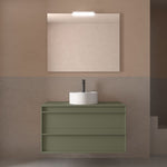 Load image into Gallery viewer, Salgar sg3145398be9c7b972f3b7 SALGAR IMAGES AND SHEETS/01 Product Images/Bathroom Furniture/104967 Attila Wall Hung Vanity Unit with Worktop - Green Satin/01.jpg
