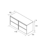 Load image into Gallery viewer, Salgar sg31c2596b40e41a4b699b SALGAR IMAGES AND SHEETS/01 Product Images/Bathroom Furniture/118510 Noja Wall Hung Vanity Unit with 4 Drawers &amp; Worktop - Grey Satin/02.jpg
