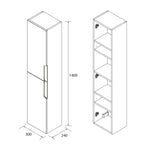 Load image into Gallery viewer, Salgar sg31d0dc8a5b1f2dd858dd SALGAR IMAGES AND SHEETS/01 Product Images/Bathroom Furniture/111815 Vima Wall Hung Tall Unit - White Satin/02.jpg
