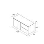 Load image into Gallery viewer, Salgar sg32e87fd9160d42001794 SALGAR IMAGES AND SHEETS/01 Product Images/Bathroom Furniture/113466 Noja Wall Hung Vanity Unit with 2 Drawers +2 Doors &amp; Worktop - White Satin/02.jpg
