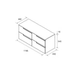 Load image into Gallery viewer, Salgar sg34c8d265ca1e56772de9 SALGAR IMAGES AND SHEETS/01 Product Images/Bathroom Furniture/117955 Vima Wall Hung Vanity Unit with 4 Drawers &amp; Worktop - Montana Oak/02.jpg
