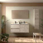 Load image into Gallery viewer, Salgar sg3501e2e47a94d0d63085 SALGAR IMAGES AND SHEETS/01 Product Images/Bathroom Furniture/113415 Noja Wall Hung Vanity Unit with 2 Drawers +2 Doors, Basin &amp; Mirror - Natural/01.jpg
