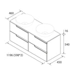 Load image into Gallery viewer, Salgar sg37a2215a0a881a53883c SALGAR IMAGES AND SHEETS/01 Product Images/Bathroom Furniture/111814 Vima Wall Hung Vanity Unit with 4 Drawers &amp; Worktop - White Satin/02.jpg
