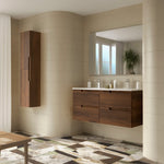Load image into Gallery viewer, Salgar sg37eb30556793d5ec35d2 SALGAR IMAGES AND SHEETS/01 Product Images/Bathroom Furniture/113503 Vima Wall Hung Vanity Unit with 4 Drawers &amp; Basin - Walnut Maya/01.jpg
