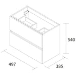 Load image into Gallery viewer, Salgar sg3990b86a721e247de78f SALGAR IMAGES AND SHEETS/01 Product Images/Bathroom Furniture/96679 Fussion Line D40 Wall Hung Vanity Unit with 2 Drawers - Black Velvet/03.jpg
