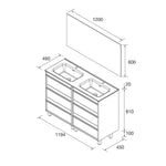 Load image into Gallery viewer, Salgar sg3cab6eebcb7731716d85 SALGAR IMAGES AND SHEETS/01 Product Images/Bathroom Furniture/113043 Attila Wall Hung Vanity Unit with 6 Drawers, Basin &amp; Mirror - White Satin/02.jpg
