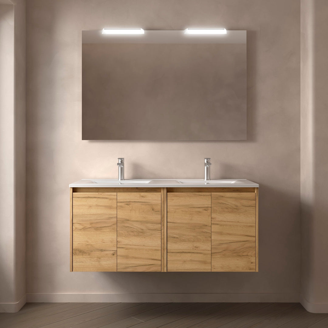 Salgar sg3e239a6e4afd000cd40c SALGAR IMAGES AND SHEETS/01 Product Images/Bathroom Furniture/113121 Noja Wall Hung Vanity Unit with 4 Doors, Basin & Mirror - Africa Oak/01.jpg