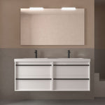 Load image into Gallery viewer, Salgar sg3f36984666150d8290fc SALGAR IMAGES AND SHEETS/01 Product Images/Bathroom Furniture/113010 Attila Wall Hung Vanity Unit with 4 Drawers, Basin &amp; Mirror - White Satin/01.jpg
