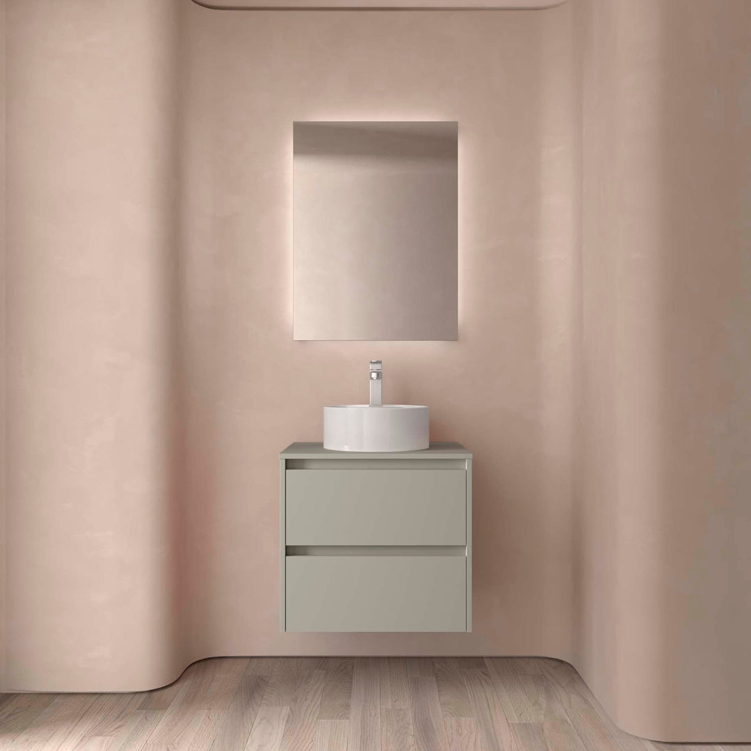 Salgar sg42134bba91ac83e0fcdd SALGAR IMAGES AND SHEETS/01 Product Images/Bathroom Furniture/118506 Noja Wall Hung Vanity Unit with 2 Drawers & Worktop - Grey Satin/01.jpg