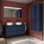 Load image into Gallery viewer, Salgar sg425c77fc8ea22b94e2cc SALGAR IMAGES AND SHEETS/01 Product Images/Bathroom Furniture/104974 Attila Wall Hung Vanity Unit with Worktop - Blue Satin/01.jpg
