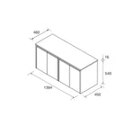 Load image into Gallery viewer, Salgar sg42bab5e2fc4f8c4c70e5 SALGAR IMAGES AND SHEETS/01 Product Images/Bathroom Furniture/118480 Noja Wall Hung Vanity Unit with 4 Doors &amp; Worktop - Grey Satin/02.jpg
