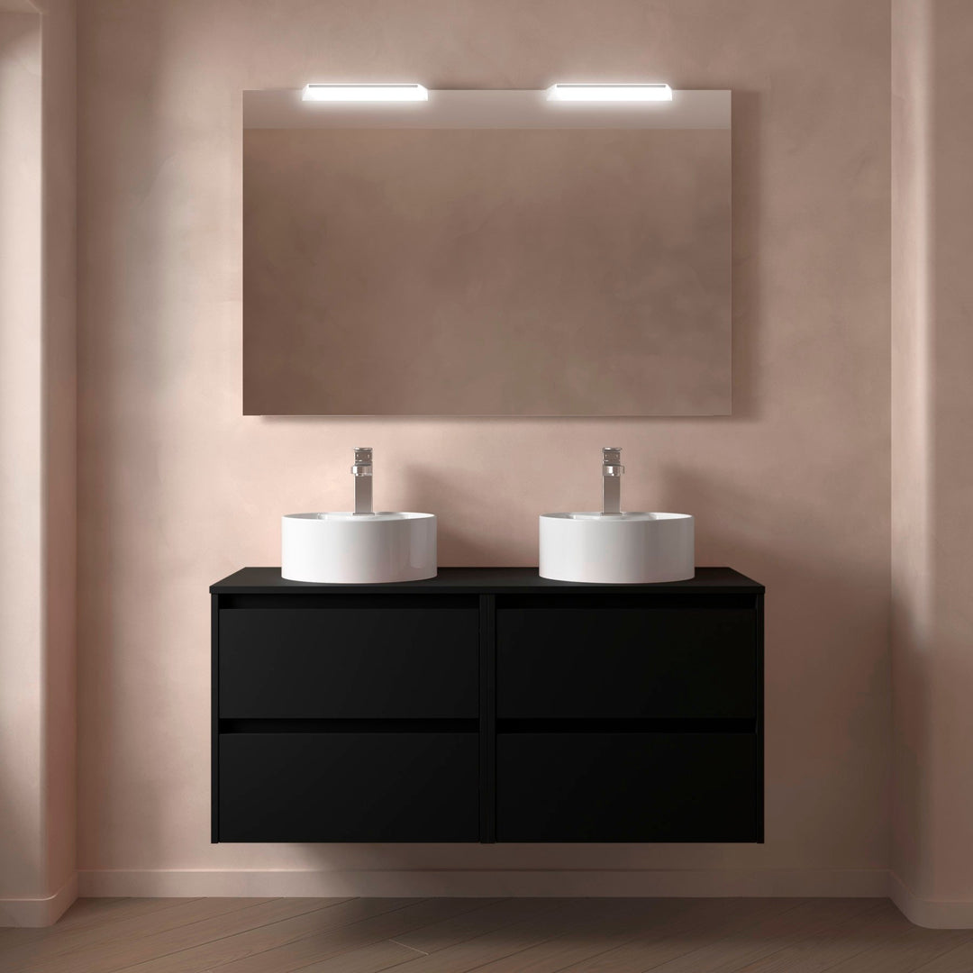 Salgar sg430e0df8e820bb30bb09 SALGAR IMAGES AND SHEETS/01 Product Images/Bathroom Furniture/105518 Noja Wall Hung Vanity Unit with 4 Drawers & Worktop - Black Satin/01.jpg