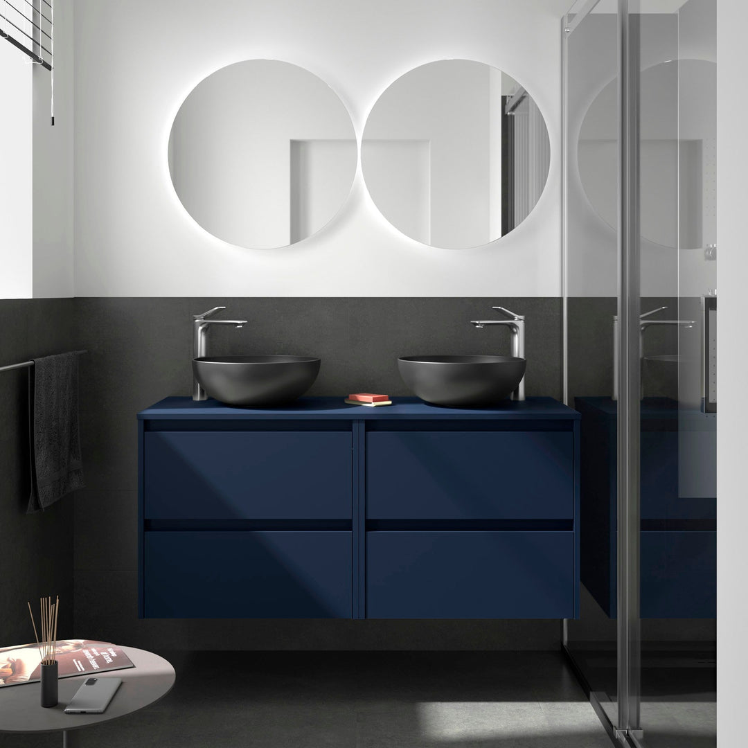 Salgar sg43407140fcd9d7e50c3a SALGAR IMAGES AND SHEETS/01 Product Images/Bathroom Furniture/105528 Noja Wall Hung Vanity Unit with 4 Drawers & Worktop - Blue Satin/01.jpg
