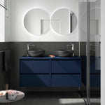 Load image into Gallery viewer, Salgar sg43407140fcd9d7e50c3a SALGAR IMAGES AND SHEETS/01 Product Images/Bathroom Furniture/105528 Noja Wall Hung Vanity Unit with 4 Drawers &amp; Worktop - Blue Satin/01.jpg
