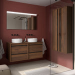 Load image into Gallery viewer, Salgar sg43d46b46ed73eaa067a1 SALGAR IMAGES AND SHEETS/01 Product Images/Bathroom Furniture/104979 Attila Wall Hung Vanity Unit with Worktop - Walnut Maya/01.jpg
