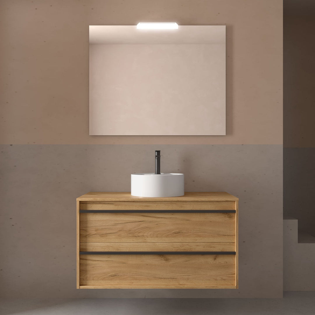 Salgar sg454a6cfae5c2c88881c5 SALGAR IMAGES AND SHEETS/01 Product Images/Bathroom Furniture/104970 Attila Wall Hung Vanity Unit with Worktop - Africa Oak/01.jpg