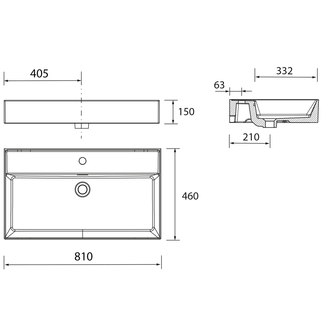 Salgar sg469e96b50ce7db227c12 SALGAR IMAGES AND SHEETS/01 Product Images/Basins/23401 Veneto Gloss White Countertop Basin - Gloss White/05.png