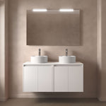 Load image into Gallery viewer, Salgar sg46af27bb9e568dffaaca SALGAR IMAGES AND SHEETS/01 Product Images/Bathroom Furniture/105562 Noja Wall Hung Vanity Unit with 4 Doors &amp; Worktop - White Satin/01.jpg
