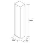 Load image into Gallery viewer, Salgar sg4ae4b63091e55ec4ebd5 SALGAR IMAGES AND SHEETS/01 Product Images/Bathroom Furniture/104249 Attila Reversible Tall Unit with 1 Door - Africa Oak/02.jpg

