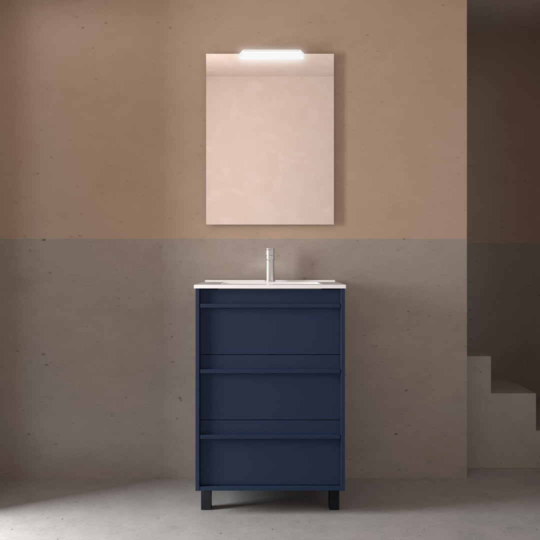 Salgar sg4b32869a595bd63d4ff6 SALGAR IMAGES AND SHEETS/01 Product Images/Bathroom Furniture/105106 Attila Floor Standing Vanity Unit with 3 Drawers & Basin - Blue Satin/01.jpg