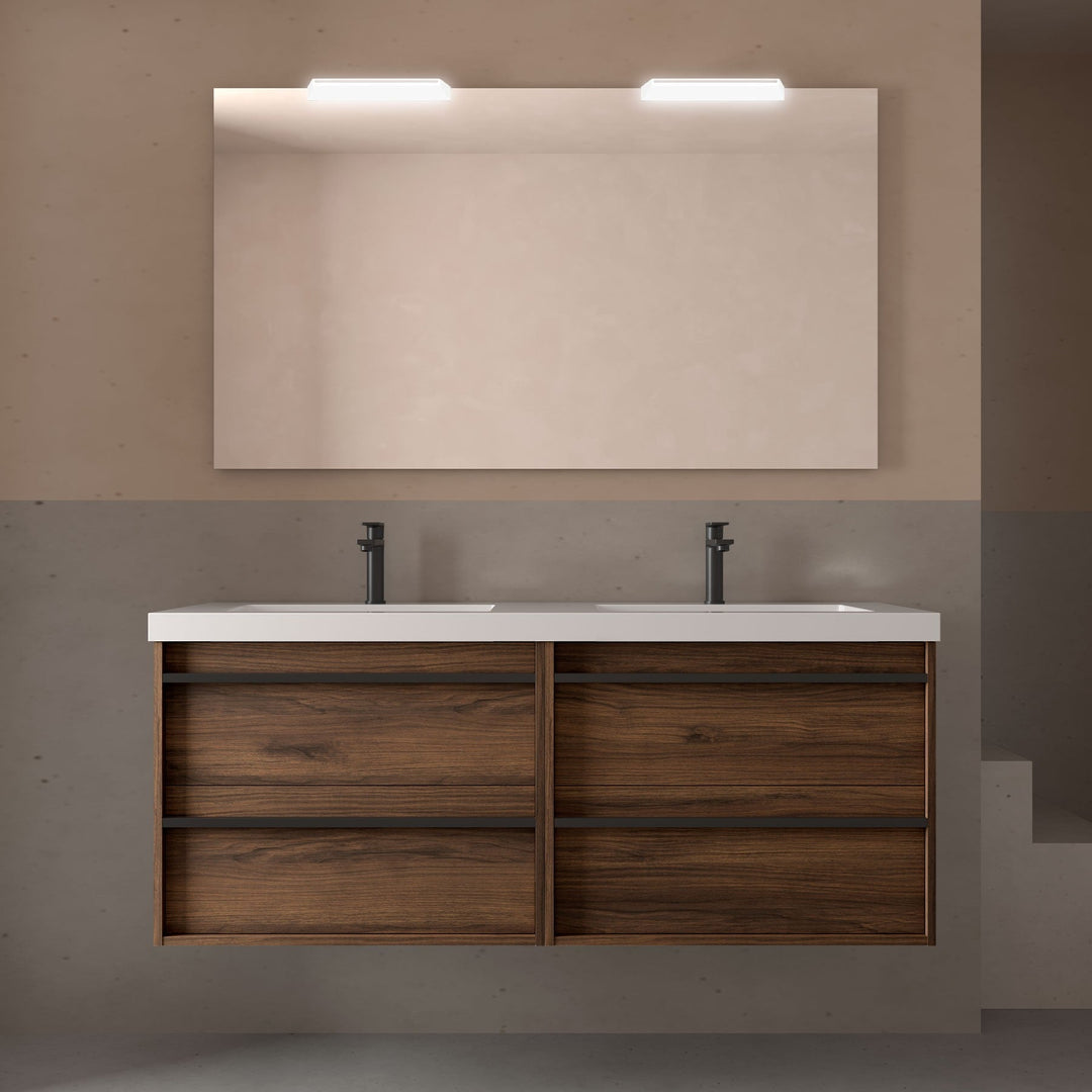 Salgar sg4c6d5db1e18cb310c931 SALGAR IMAGES AND SHEETS/01 Product Images/Bathroom Furniture/104847 Attila Wall Hung Vanity Unit with 4 Drawers & Basin - Walnut Maya/01.jpg