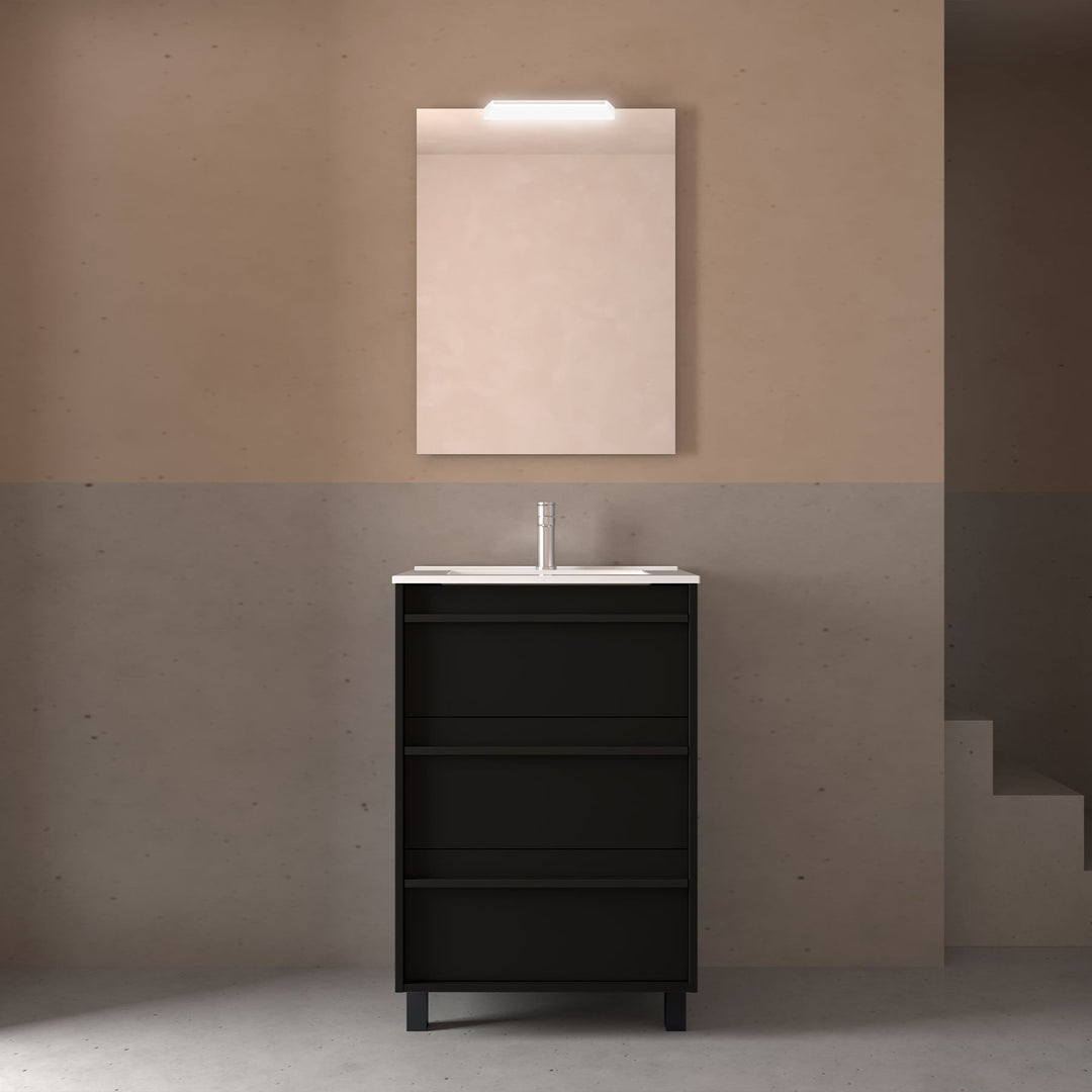Salgar sg4c85ebc77761d8ad6122 SALGAR IMAGES AND SHEETS/01 Product Images/Bathroom Furniture/105105 Attila Floor Standing Vanity Unit with 3 Drawers & Basin - Black Satin/01.jpg