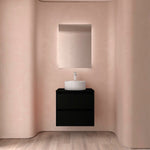 Load image into Gallery viewer, Salgar sg4dc6902a2f11ca4eff67 SALGAR IMAGES AND SHEETS/01 Product Images/Bathroom Furniture/105455 Noja Wall Hung Vanity Unit with 2 Drawers &amp; Worktop - Black Satin/01.jpg
