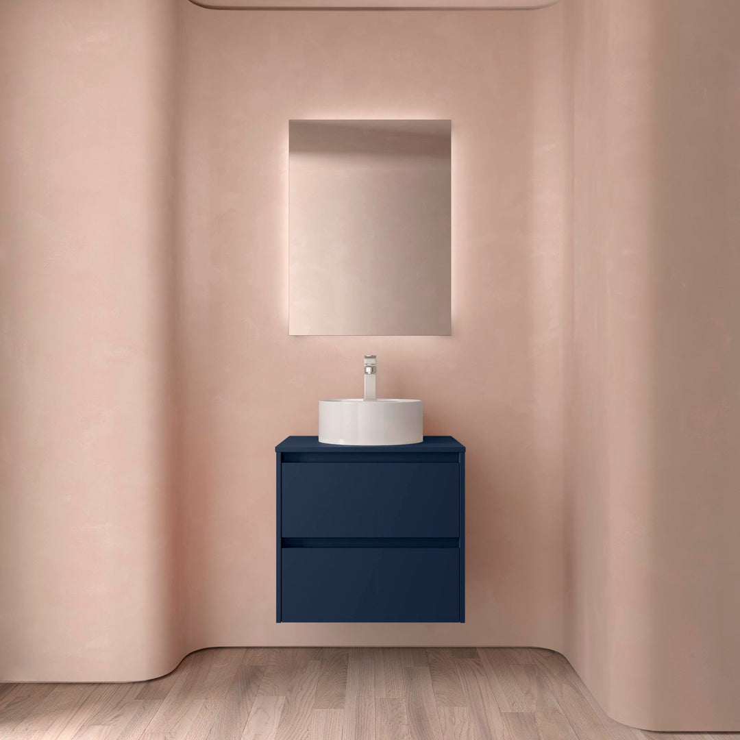 Salgar sg50b4e71591907da6cb8a SALGAR IMAGES AND SHEETS/01 Product Images/Bathroom Furniture/105465 Noja Wall Hung Vanity Unit with 2 Drawers & Worktop - Blue Satin/01.jpg