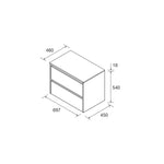 Load image into Gallery viewer, Salgar sg50c8a7030ce16d238c96 SALGAR IMAGES AND SHEETS/01 Product Images/Bathroom Furniture/118506 Noja Wall Hung Vanity Unit with 2 Drawers &amp; Worktop - Grey Satin/02.jpg
